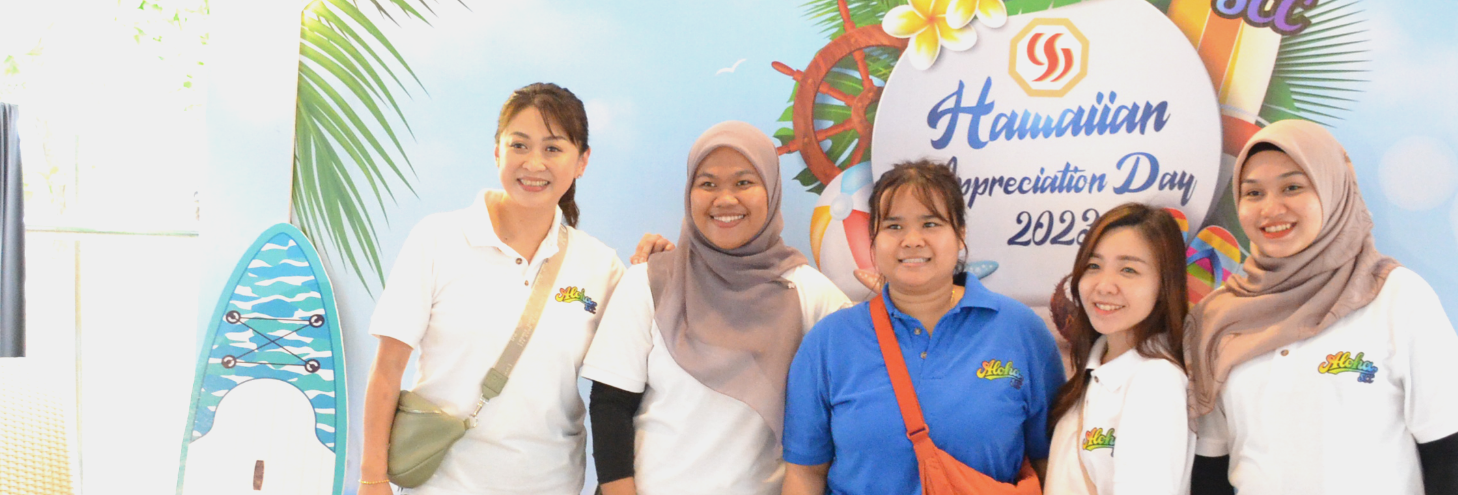 SCC colleagues together at Hawaiian-themed Employee Appreciation Day