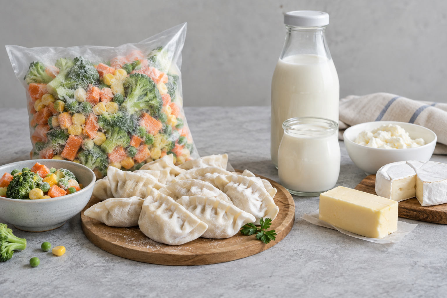 Illustrative frozen and chilled foods
