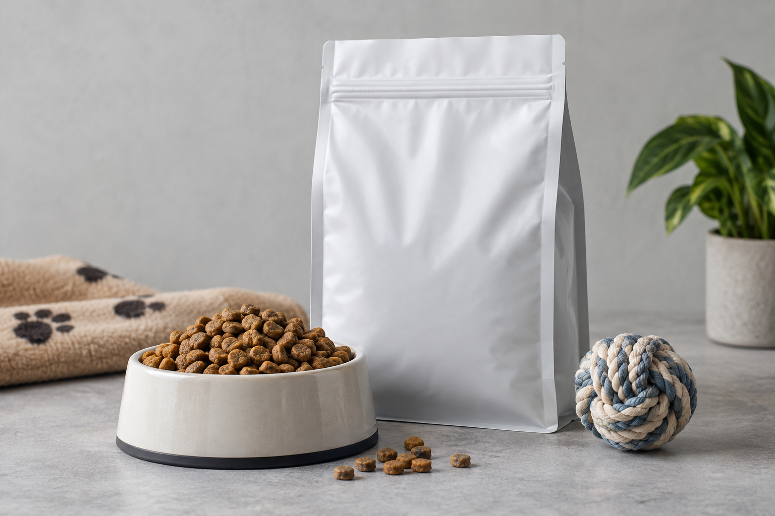 Illustrative pet food and care supplies