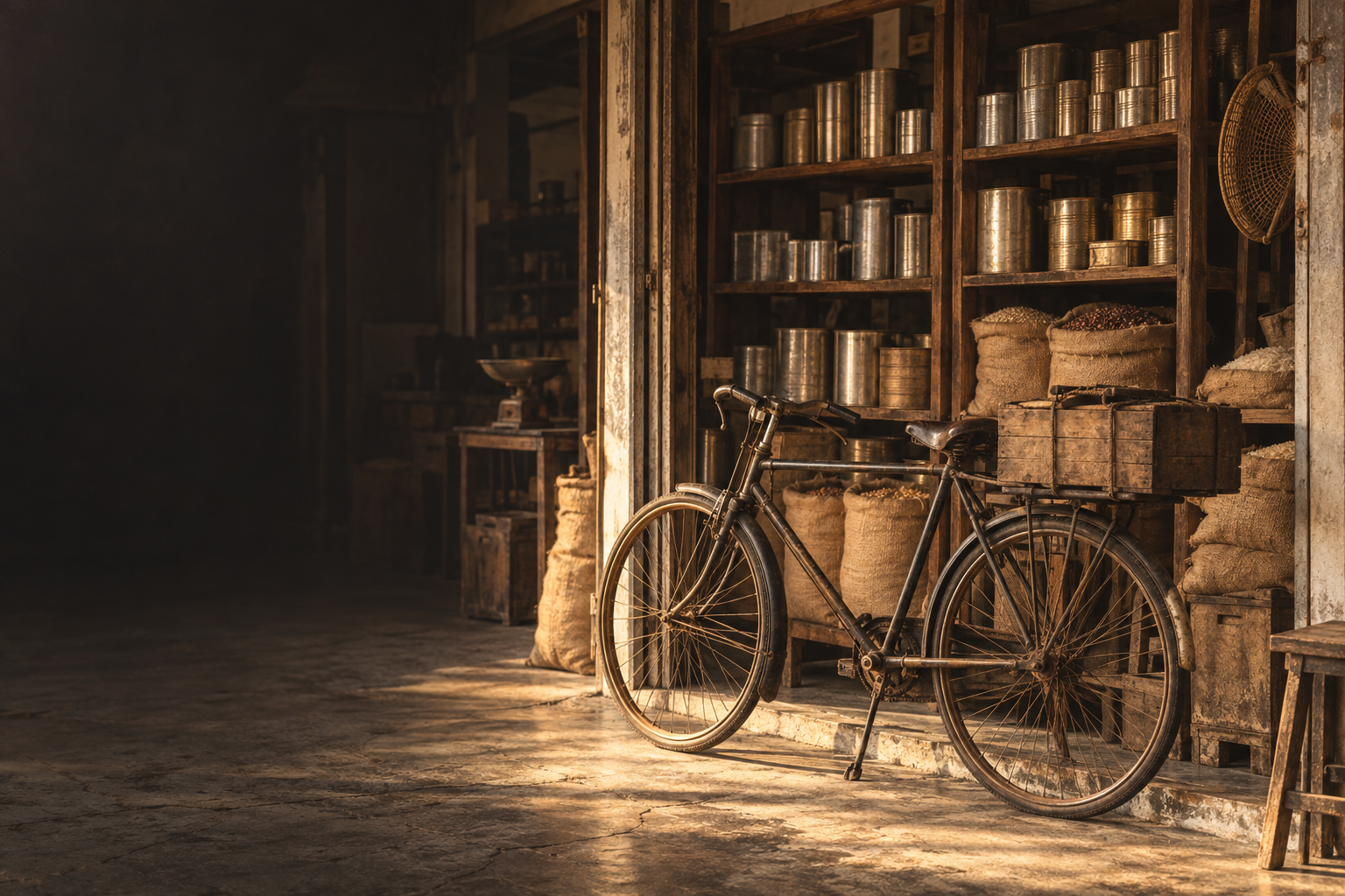 Illustrative Malaysian grocery shop recalling the early years