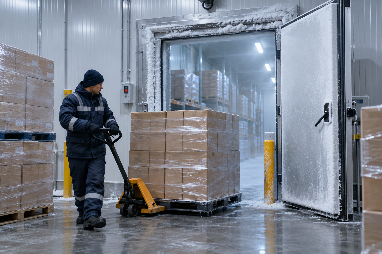 Illustrative refrigerated food storage and cold-room operations